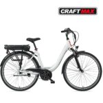 CRAFTMAX ebike Elektrofahrrad Damenrad 28 250W Mittelmotor, 36V13Amh weiss (1)