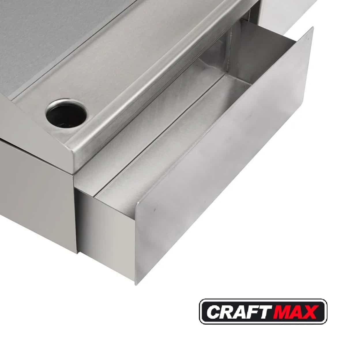 Gastro Edelstahl Elektro Bratplatte, glatt 3kW, 230V Tischgerät, Grillplatte, Fettrille mit Auffang 550x470mm (5)