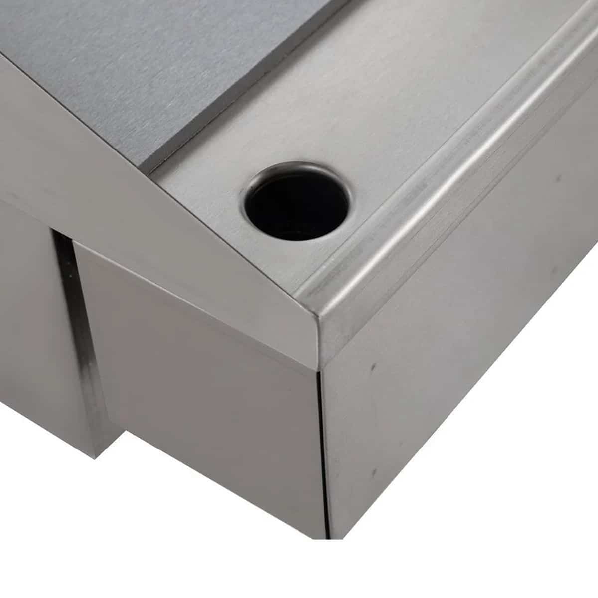 Gastro Edelstahl Elektro Bratplatte, glatt 3kW, 230V Tischgerät, Grillplatte, Fettrille mit Auffang 550x470mm (6)