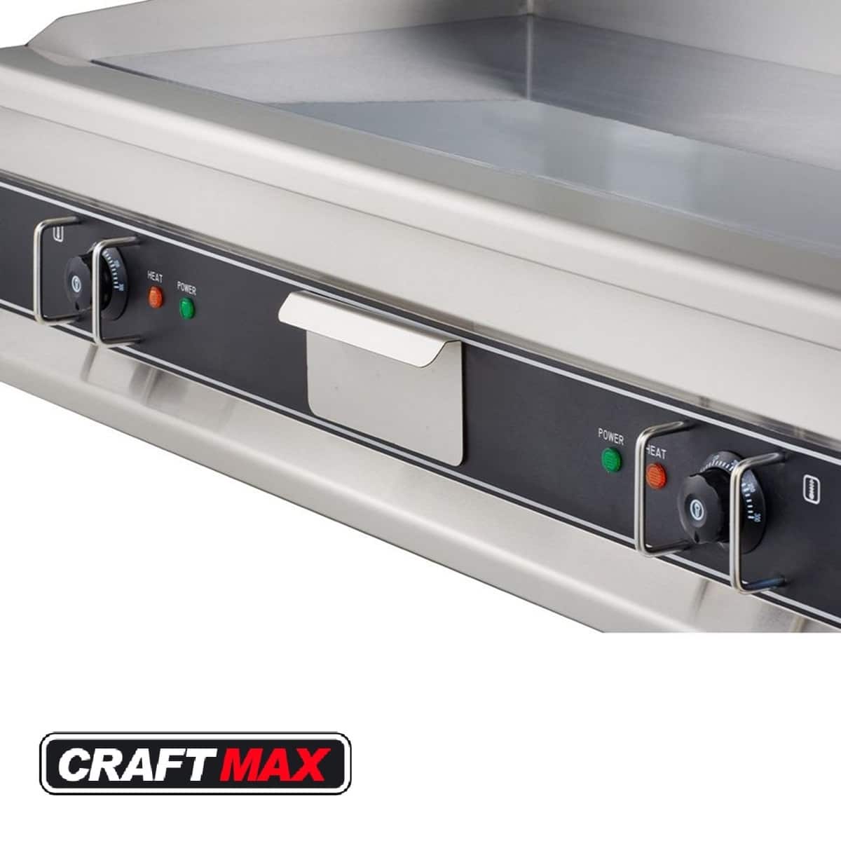 Gastro Edelstahl Elektro Bratplatte, glatt 6kW, 400V Tischgerät, Grillplatte mit Fettauffangschublade 1 (6)