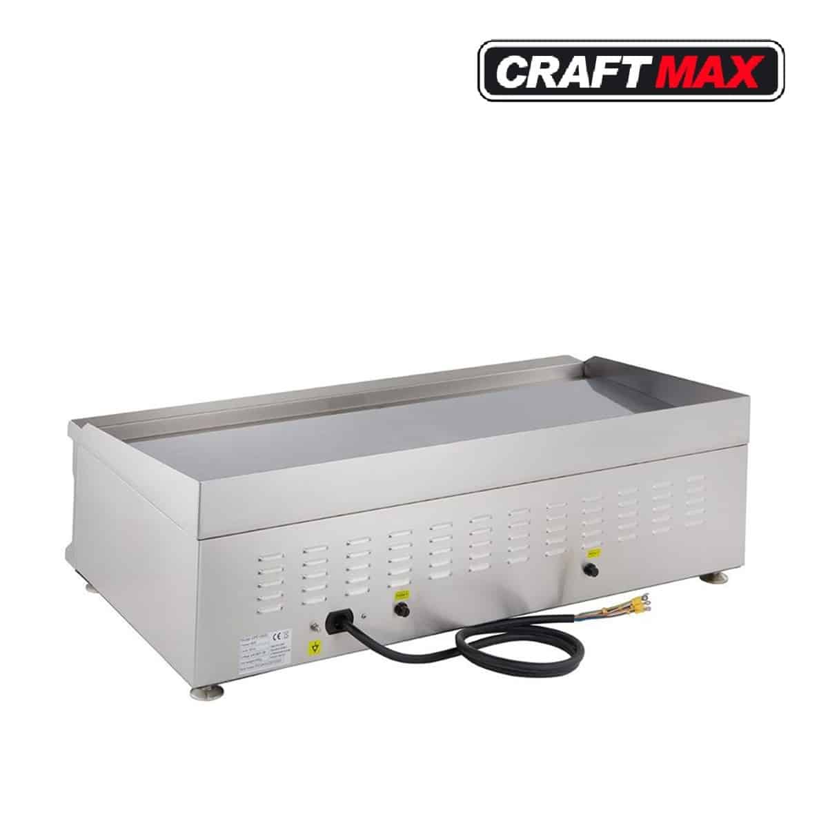 Gastro Edelstahl Elektro Bratplatte, glatt 6kW, 400V Tischgerät, Grillplatte mit Fettauffangschublade 1 (7)