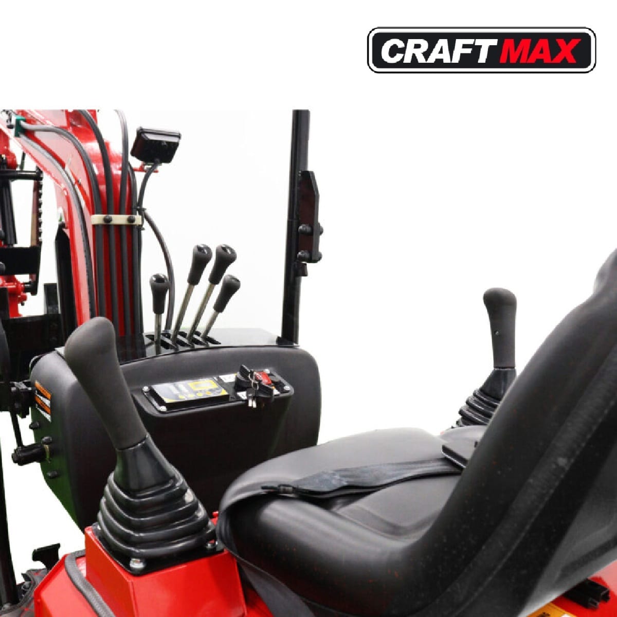 Mini Kettenbagger 9,5PS-7KW Diesel Joystick-Steuerung, schwenkbarer Baggerarm, Hydrauliköl-Kühler, verstellbare Fahrwerkbreite (2)