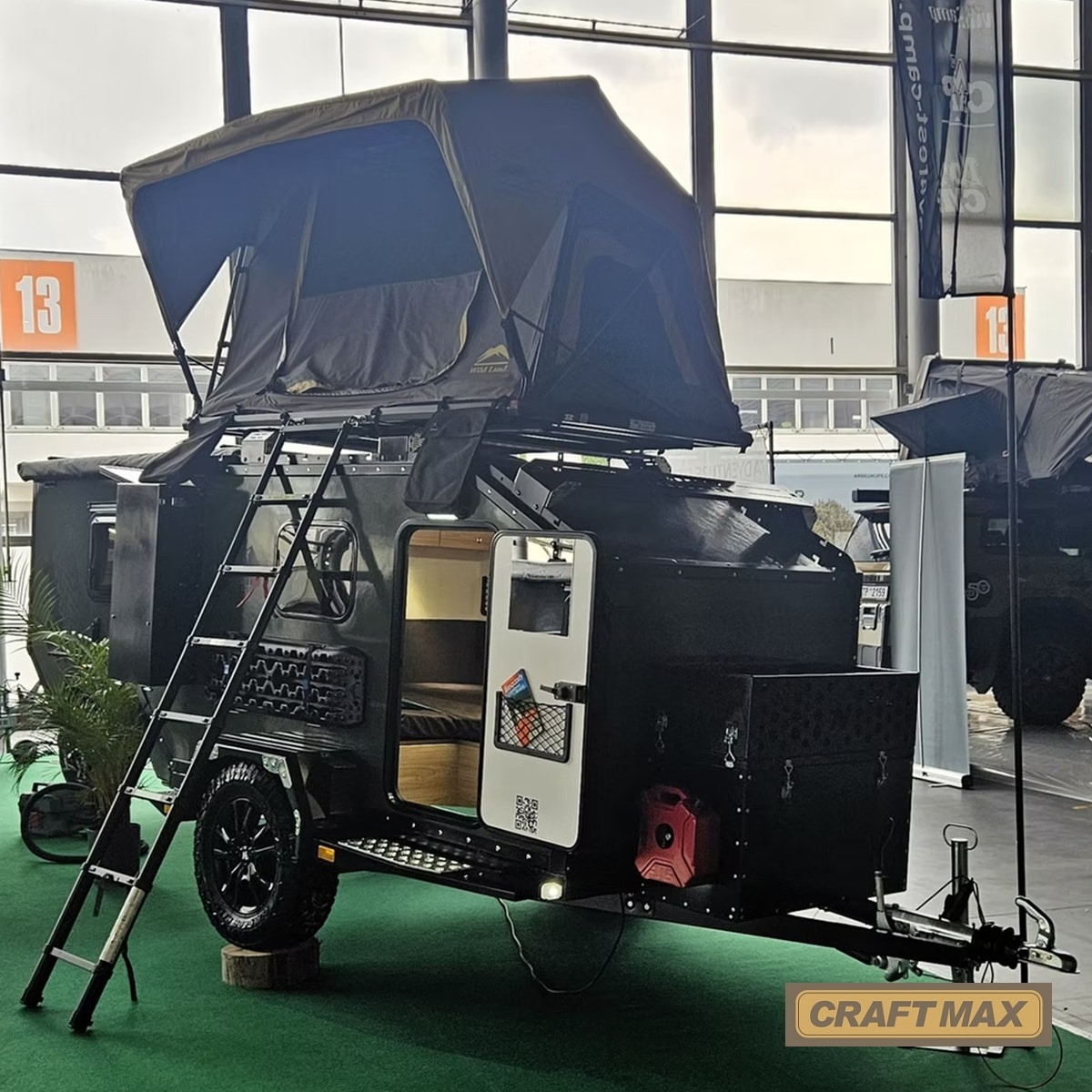 CRAFTMAX® BLACK BROTHER EXP-2 7.5 Extreme OffRoad Caravan ThermoSandwich 2.50x1.40x1.30m, vollausgestattet mit Möbel, Bett, Küche 100kmh (3)