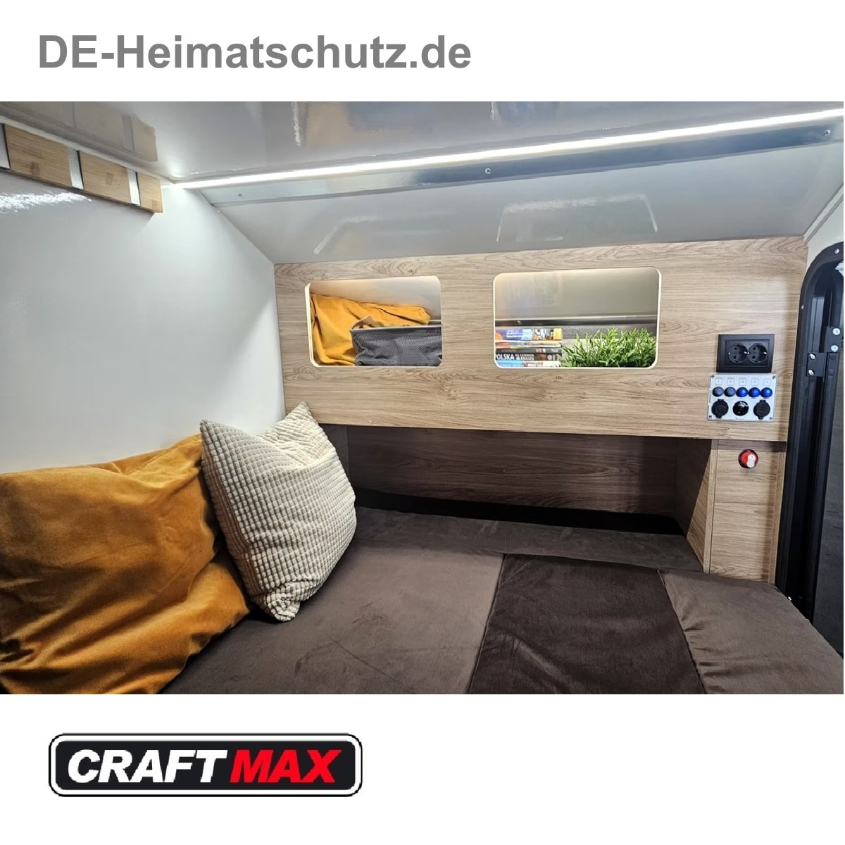 CRAFTMAX® BLACK BROTHER EXP-2 7.5 Extreme OffRoad Caravan ThermoSandwich 2.50x1.40x1.30m, vollausgestattet mit Möbel, Bett, Küche 100kmh (7)