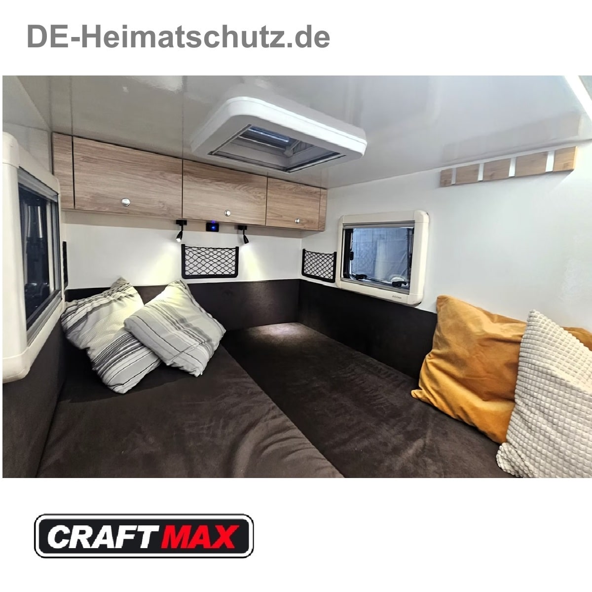 CRAFTMAX® BLACK BROTHER EXP-2 7.5 Extreme OffRoad Caravan ThermoSandwich 2.50x1.40x1.30m, vollausgestattet mit Möbel, Bett, Küche 100kmh (8)