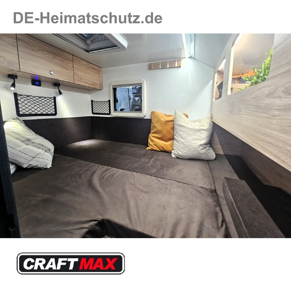 CRAFTMAX® BLACK BROTHER EXP-2 7.5 Extreme OffRoad Caravan ThermoSandwich 2.50x1.40x1.30m, vollausgestattet mit Möbel, Bett, Küche 100kmh (9)