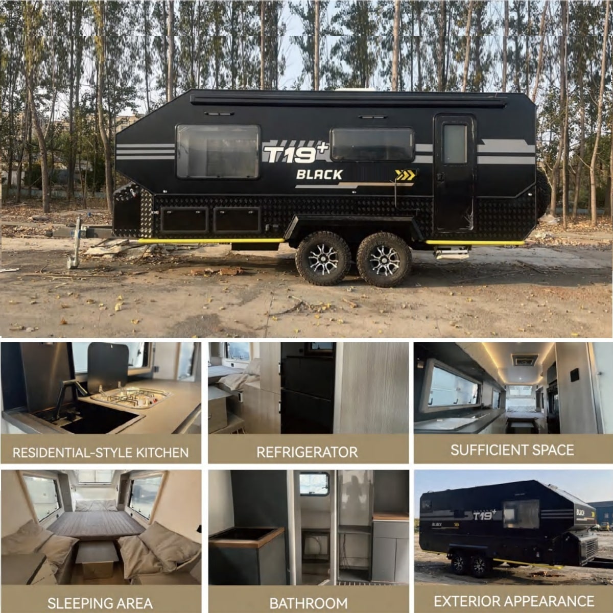 CRAFTMAX® BLACK BROTHER EXP-35 Extreme OffRoad Caravan Tandem ThermoSandwich 5.37x2.05x2.50m, vollausgestattet 1