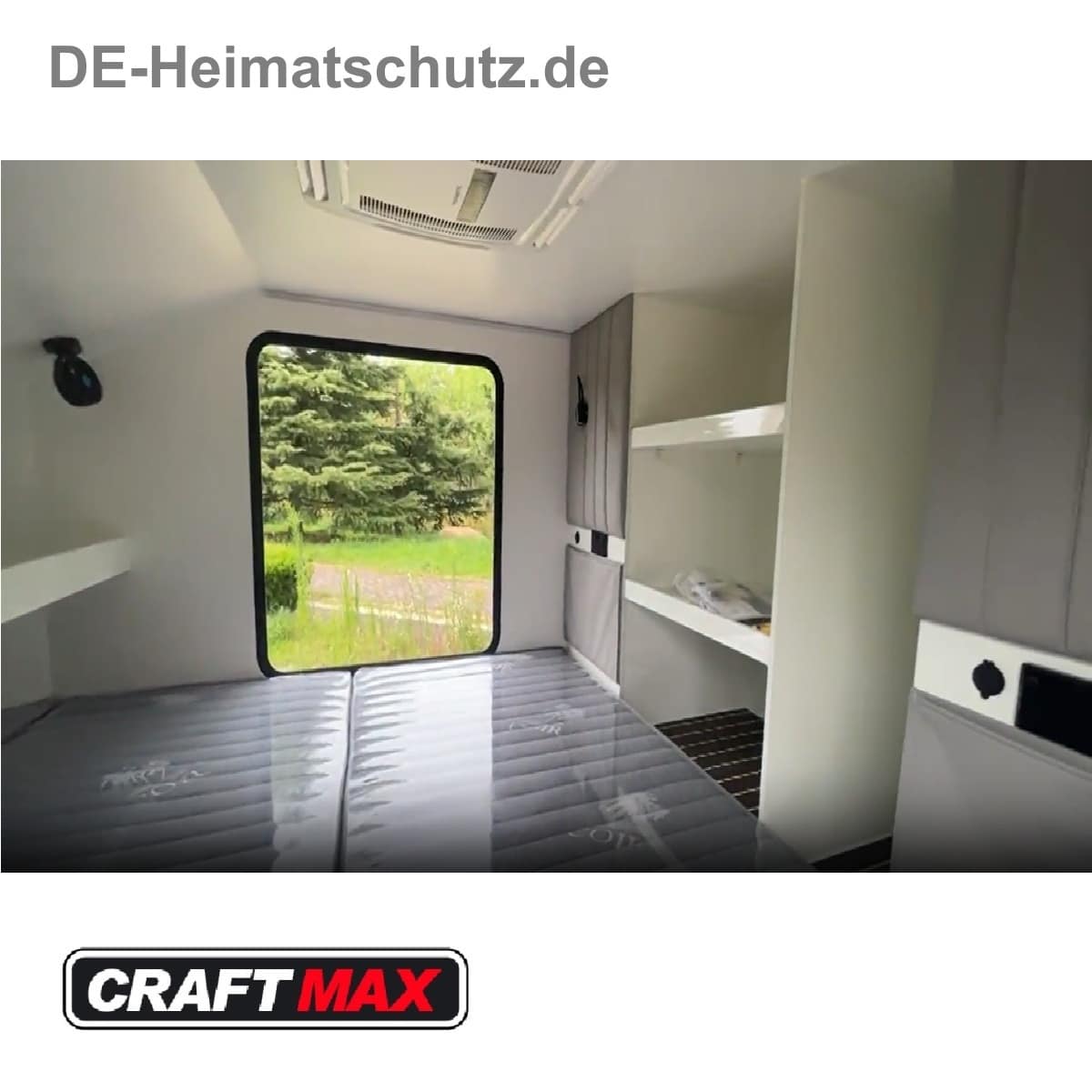 CRAFTMAX® BLACK BROTHER EXP-4 15 Extreme OffRoad Caravan Tandem ThermoSandwich, vollausgestattet mit Möbel, Bett, Küche, Sanitär, 2 - 3 Schlafplätze, Heizung (19)