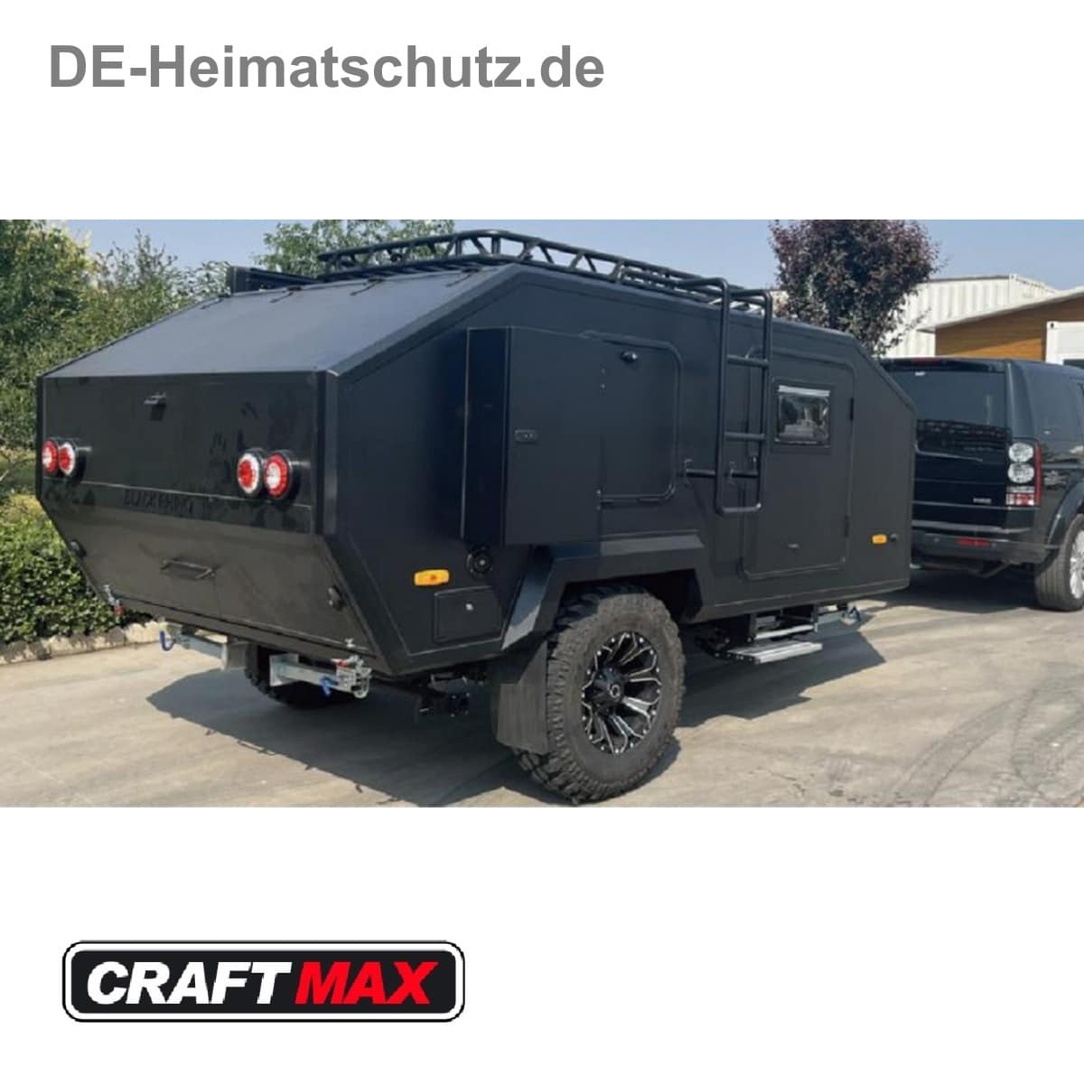 CRAFTMAX® BLACK BROTHER EXP-4 15 Extreme OffRoad Caravan Tandem ThermoSandwich, vollausgestattet mit Möbel, Bett, Küche, Sanitär, 2 - 3 Schlafplätze, Heizung (6)